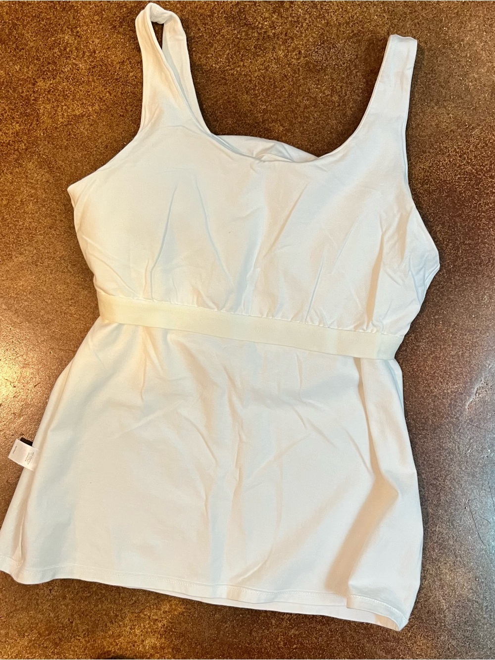 J.Jill White Perfect Shelf-Bra Tank Top - Picture 3 of 9